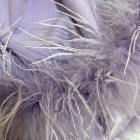 MAINS TRIP FEATHER SWEATSHIRT WOMEN SIZE L PURPLE LONG SLEEVE OVERSIZED - Picture 5 of 11